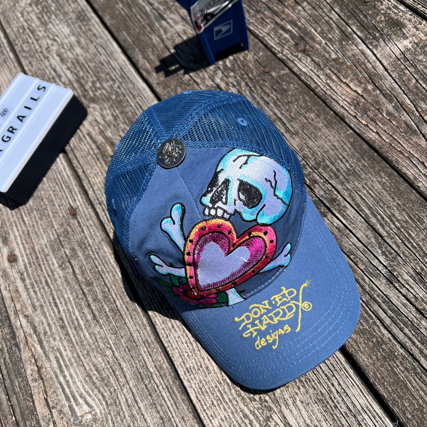 Don Ed Hardy Christian Audigier Snap Back Hat One Size