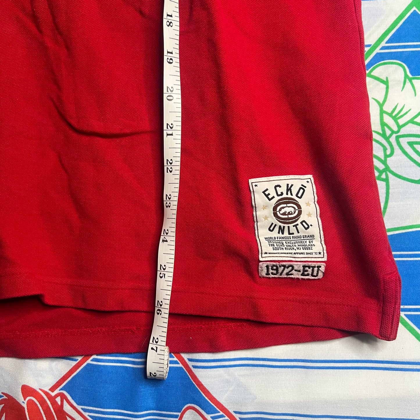Y2k Ecko Unltd red polo shirt polo medium