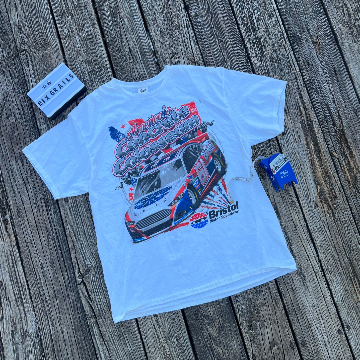 Bristol Motor Speedway Shirt Men's XL White America's Concrete Colosseum