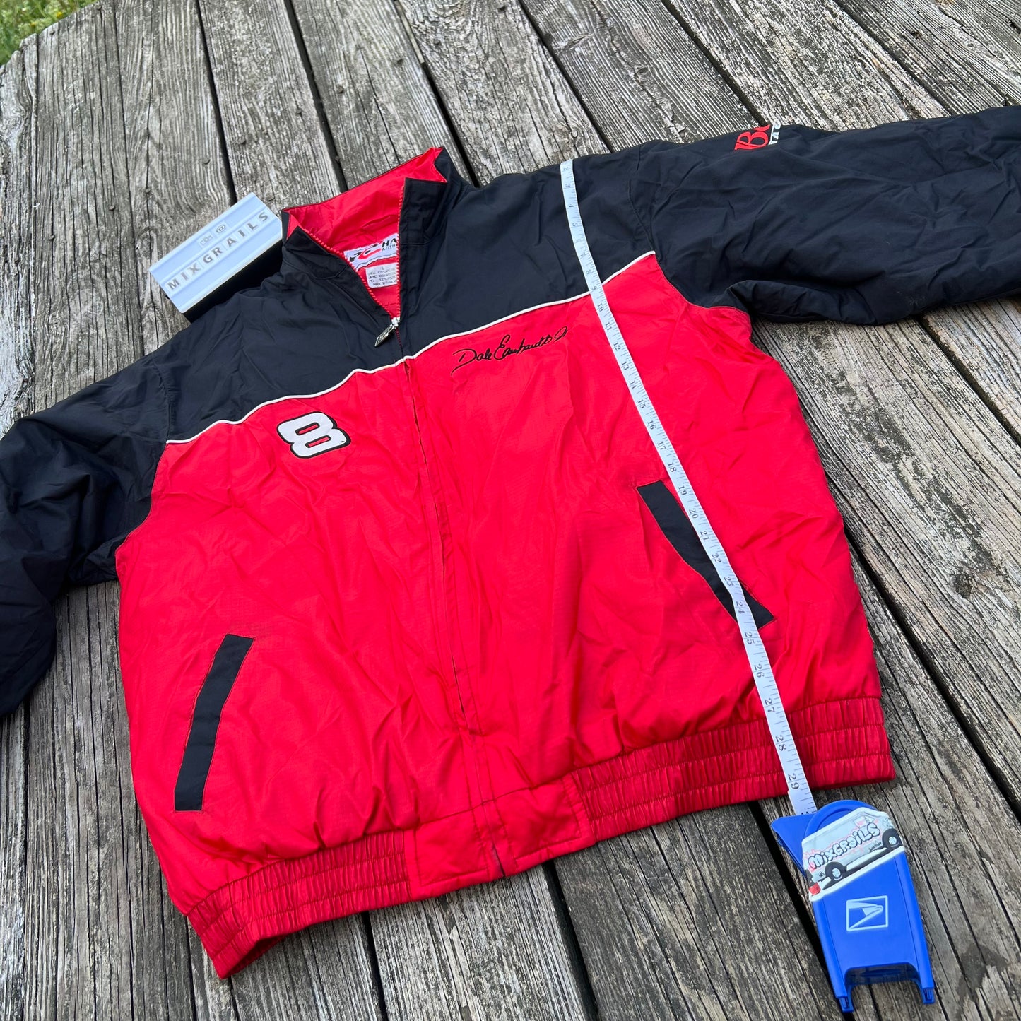 Vtg Chase Authentics Dale Earnhardt Jr. Windbreaker NASCAR Jacket Men's Large L