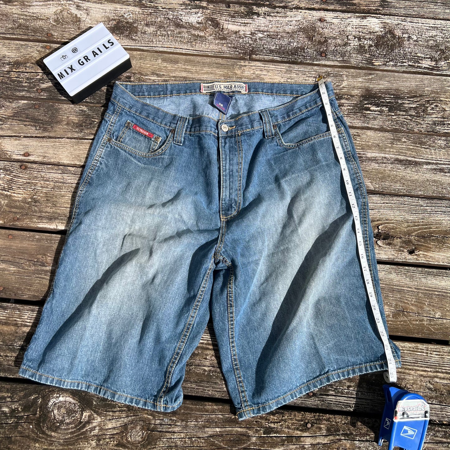 Y2k denim shorts (u.s polo assn)size 38