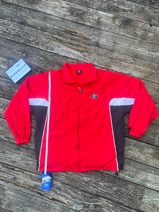 Starter Georgia Dawgs Jacket Men's UGA Windbreaker Size XLarge NCAA