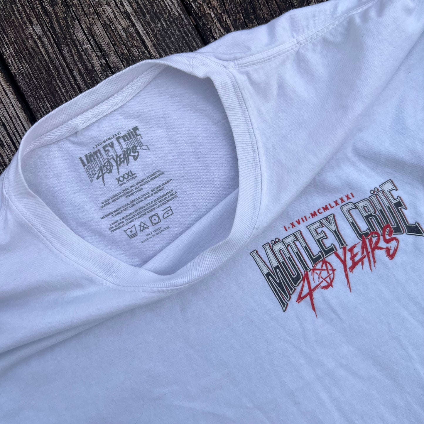 MOTLEY CRUE Vintage Longsleeve T-Shirt Xxxlarge 20th Anniversary 