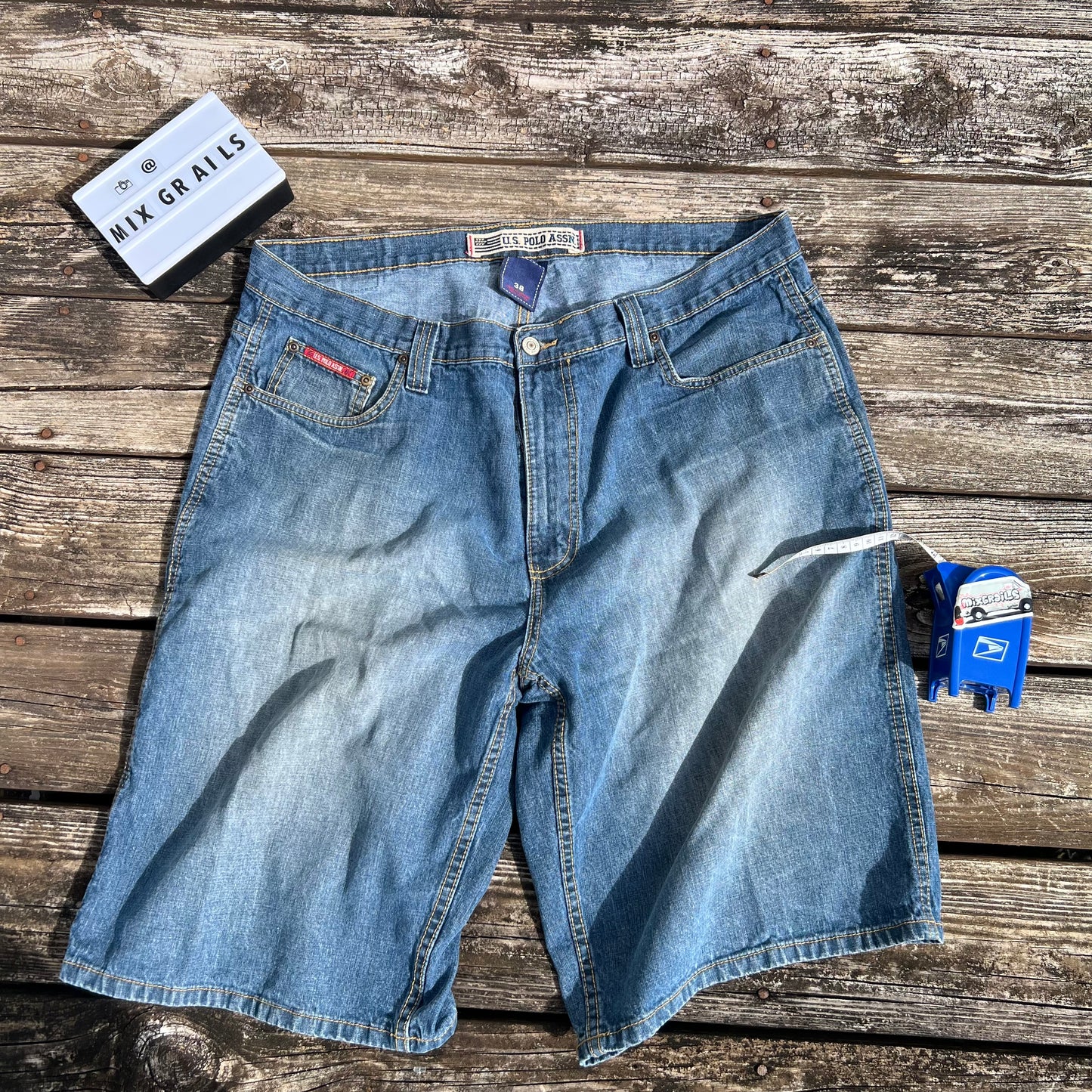 Y2k denim shorts (u.s polo assn)size 38