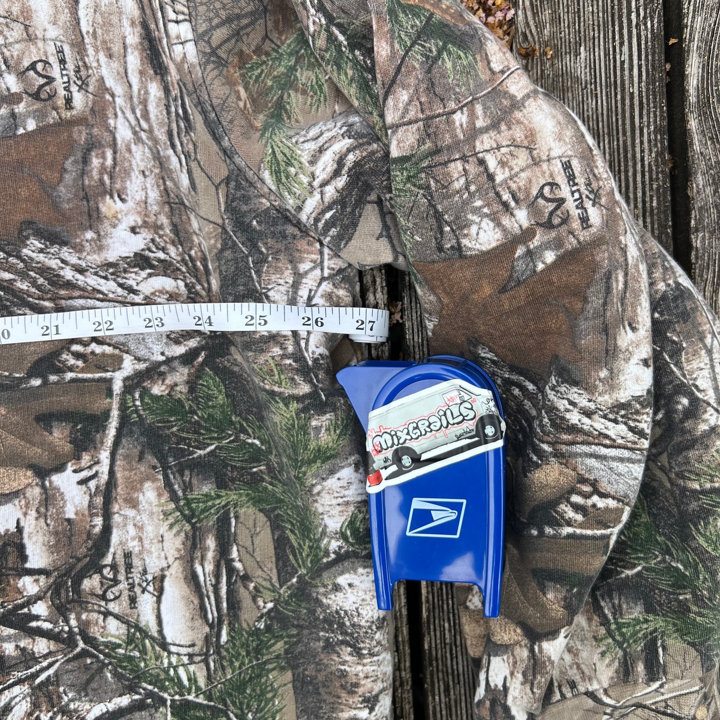 Vintage Realtree Camo Hoodie XLarge Slim Hooded Brown Camouflage Roundneck Fullzip