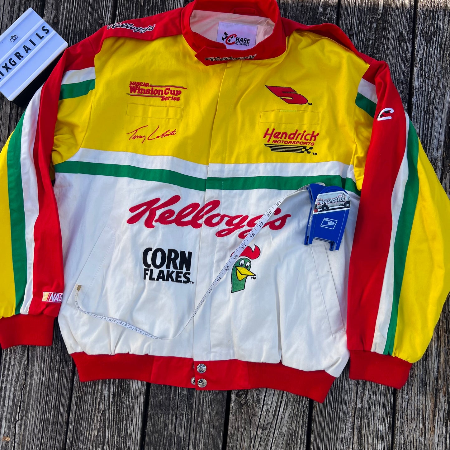 90’s Kellogg's NASCAR Jacket Mens Large Racing Hendrick Corn Flakes