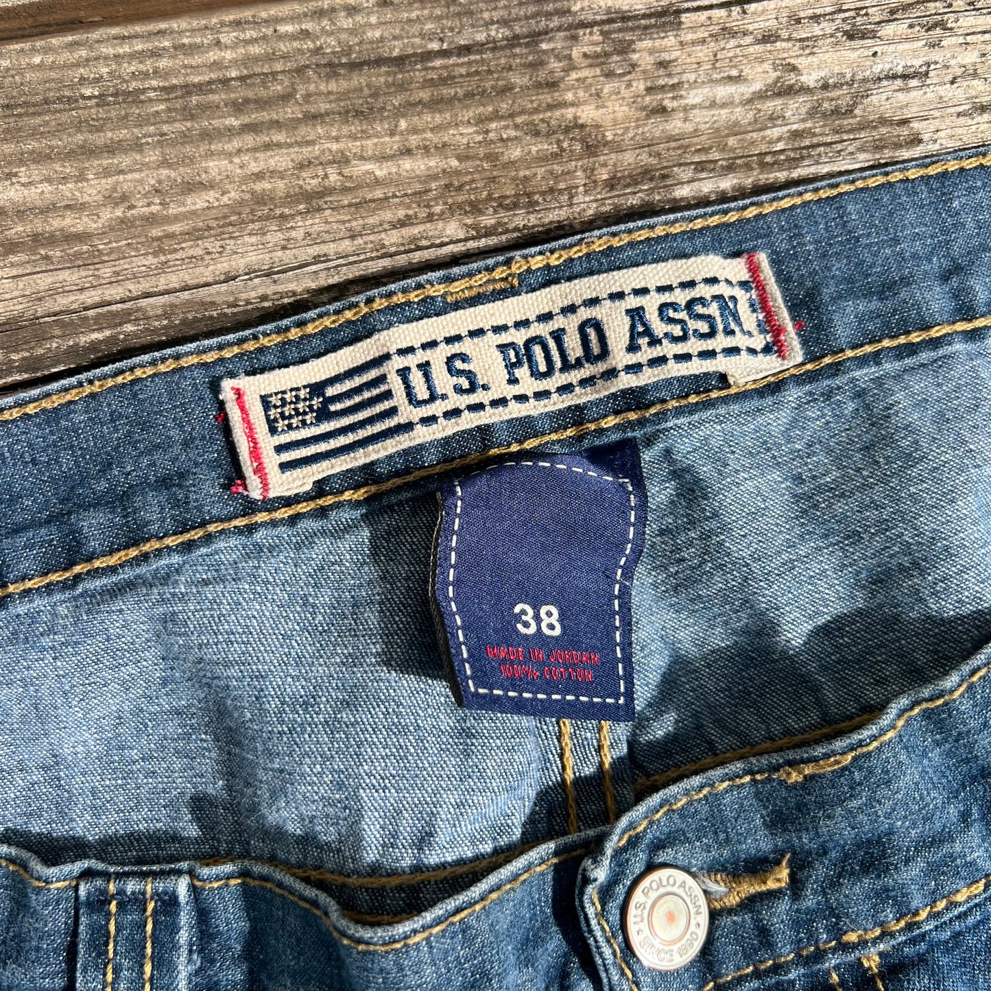 Y2k denim shorts (u.s polo assn)size 38