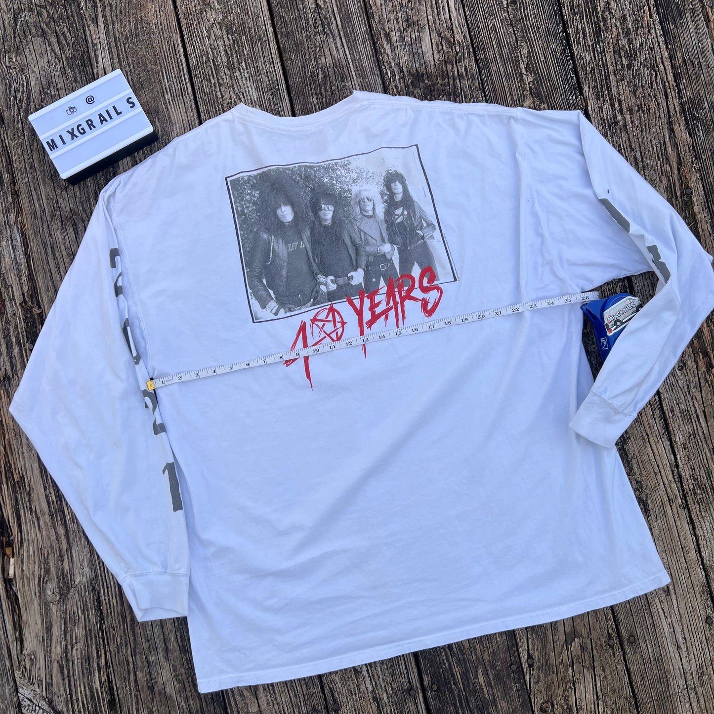 MOTLEY CRUE Vintage Longsleeve T-Shirt Xxxlarge 20th Anniversary ￼