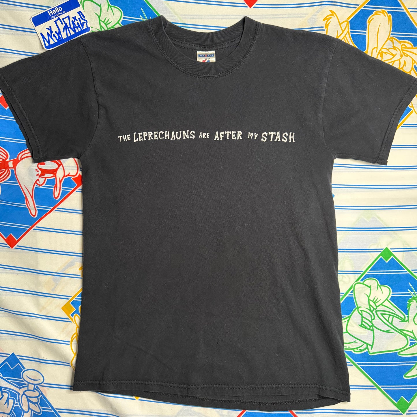 90s “Leprechauns are after my stash” t-shirt small