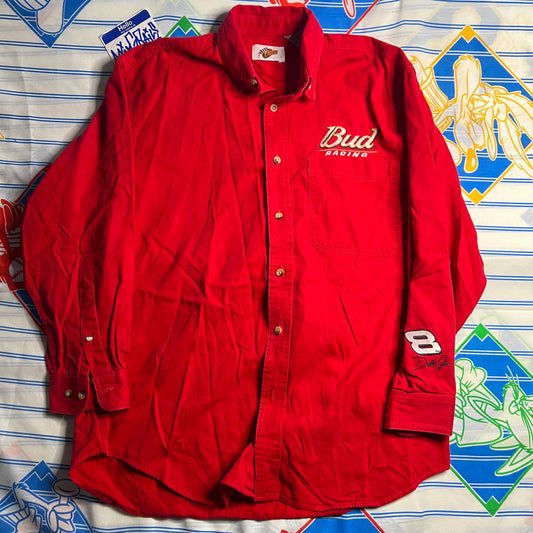 NASCAR Bud Racing button-up shirt (medium)
