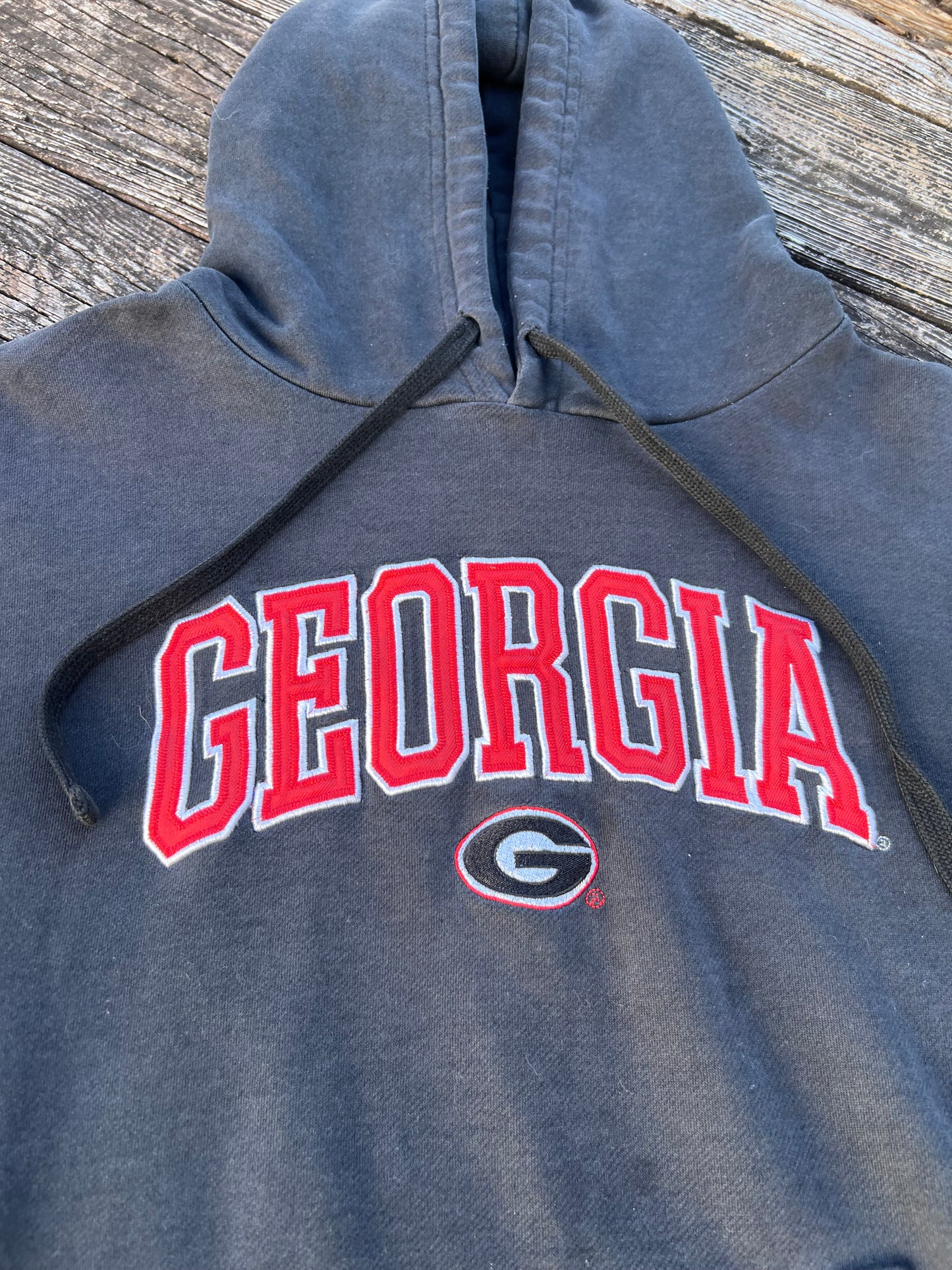 Georgia Bulldogs Hoodie Adult Large Pullover proEage Sweatshirt White Spellout