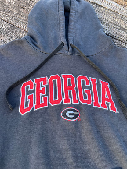Georgia Bulldogs Hoodie Adult Large Pullover proEage Sweatshirt White Spellout