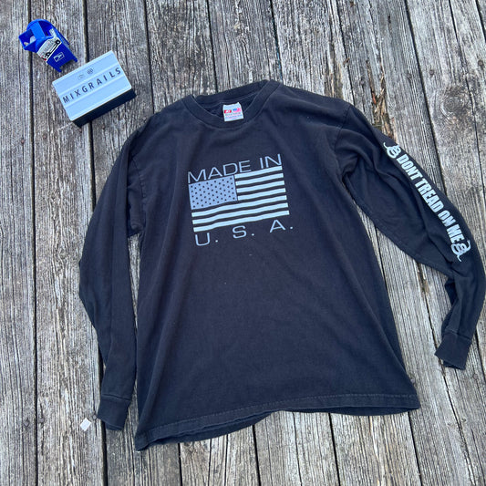Made in USA long sleeve shirt Bayside tag 🏷️