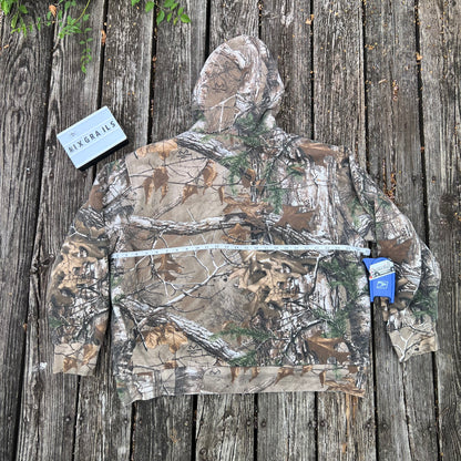 Vintage Realtree Camo Hoodie XLarge Slim Hooded Brown Camouflage Roundneck Fullzip