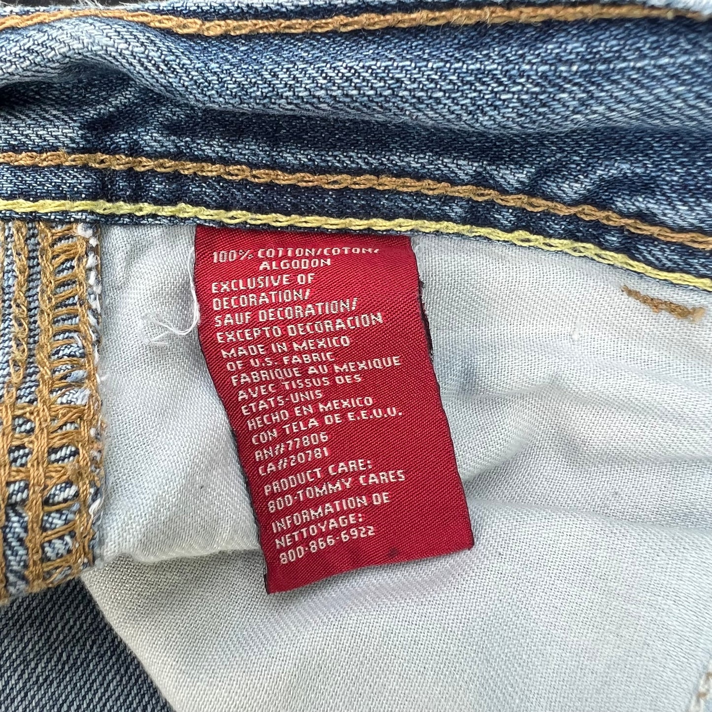 Vtg Tommy Hilfiger Carpenter Jeans Mens Size 36 Blue Denim ￼Pants