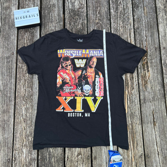 WWE Wrestlemania XIV T-Shirt  - Shawn Michaels Stone Cold Steve Austin Large