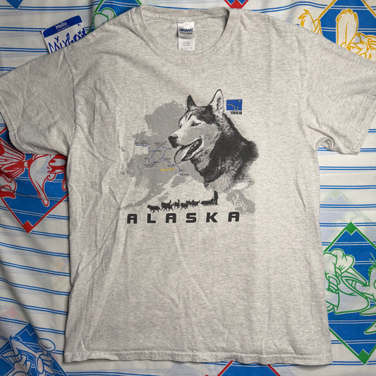 Y2k Alaska graphic Tee Large