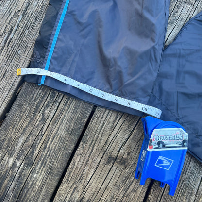 Vintage Adidas Track Pants Adult L  Gray Windbreaker Pants Soccer Sports Y2K