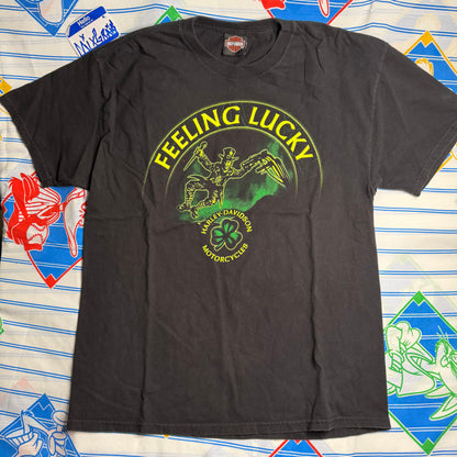 Harley Davidson “Feeling lucky”. Medium Black Chattanooga