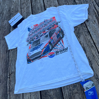 Bristol Motor Speedway Shirt Men's XL White America's Concrete Colosseum