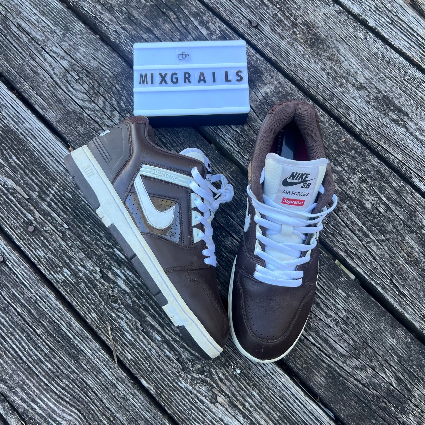Nike Supreme x Air Force 2 Brown (10.5M)