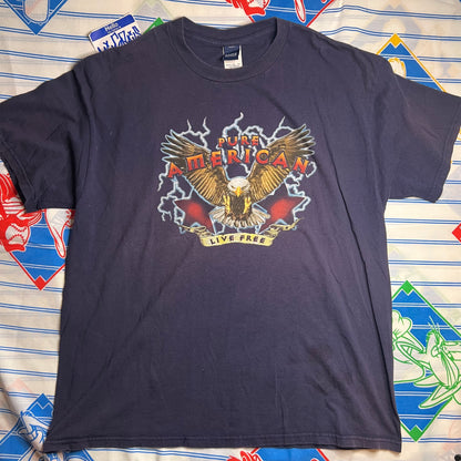 Y2k pure American Live Free Tee xlarge
