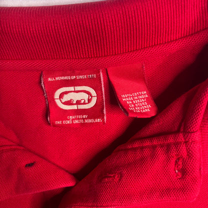 Y2k Ecko Unltd red polo shirt polo medium