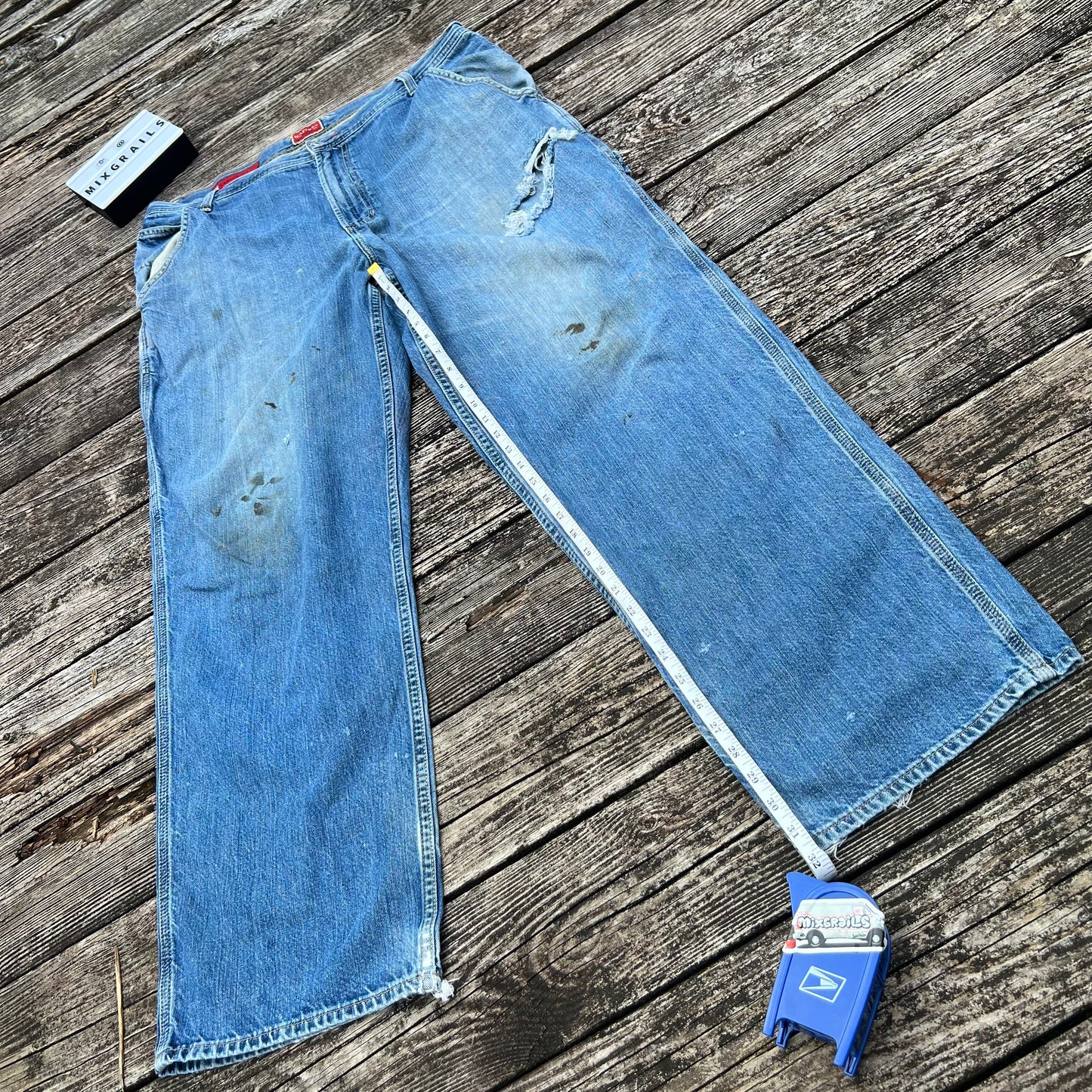 Vtg Tommy Hilfiger Carpenter Jeans Mens Size 36 Blue Denim ￼Pants