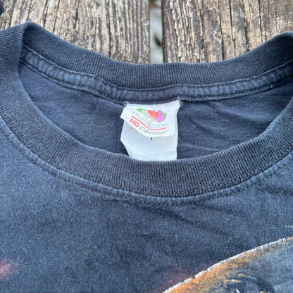 Vintage Grim Reaper Shirt Mens XXL Black Graphic Y2K Skull Grunge Baggy