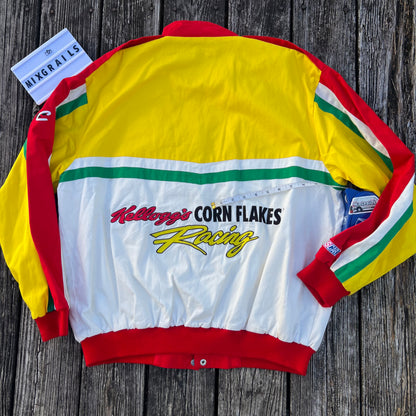90’s Kellogg's NASCAR Jacket Mens Large Racing Hendrick Corn Flakes