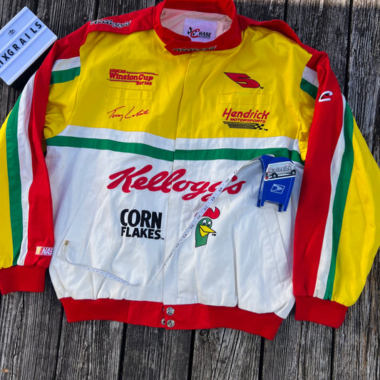 90’s Kellogg's NASCAR Jacket Mens Large Racing Hendrick Corn Flakes