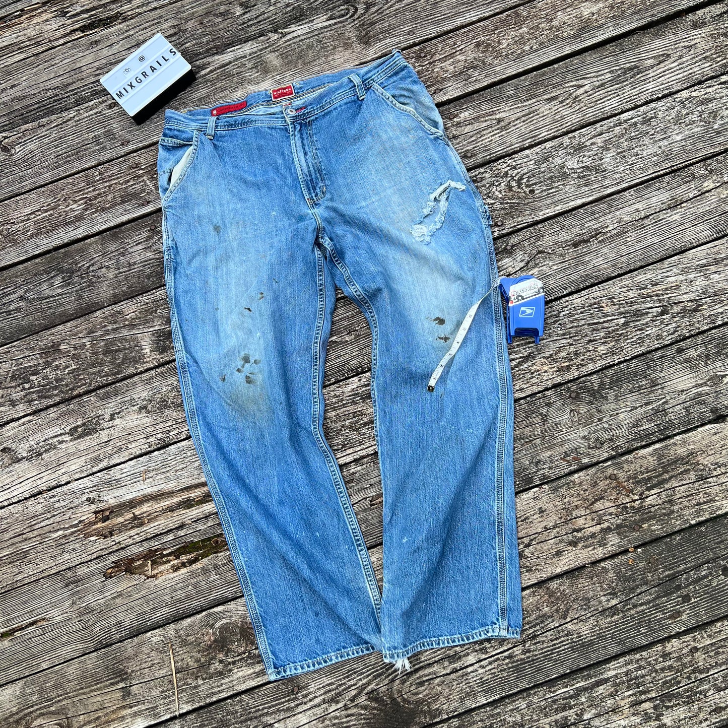 Vtg Tommy Hilfiger Carpenter Jeans Mens Size 36 Blue Denim ￼Pants