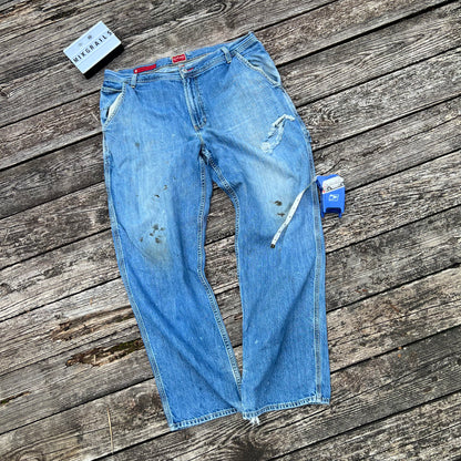Vtg Tommy Hilfiger Carpenter Jeans Mens Size 36 Blue Denim ￼Pants