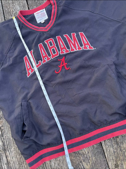 VTG Alabama Crimson Tide  Pullover Windbreak Jacket Mens Sz XL