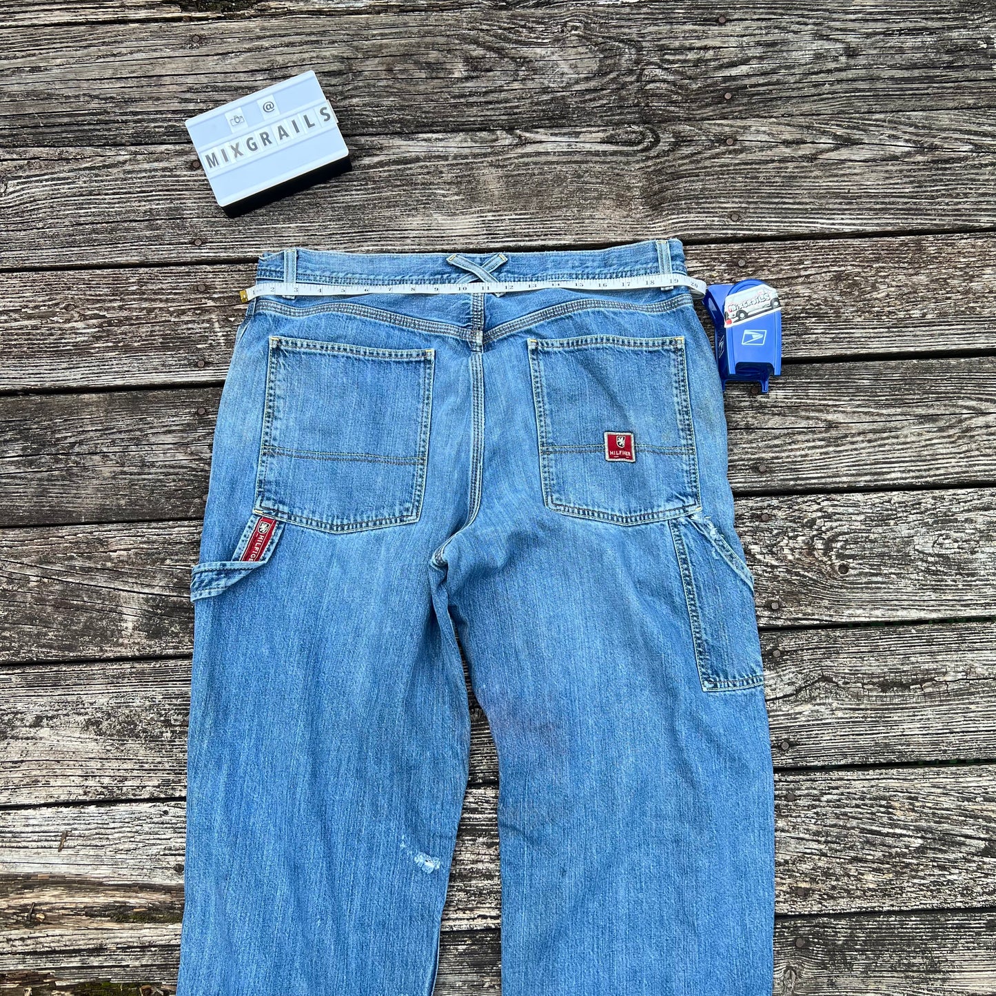 Vtg Tommy Hilfiger Carpenter Jeans Mens Size 36 Blue Denim ￼Pants
