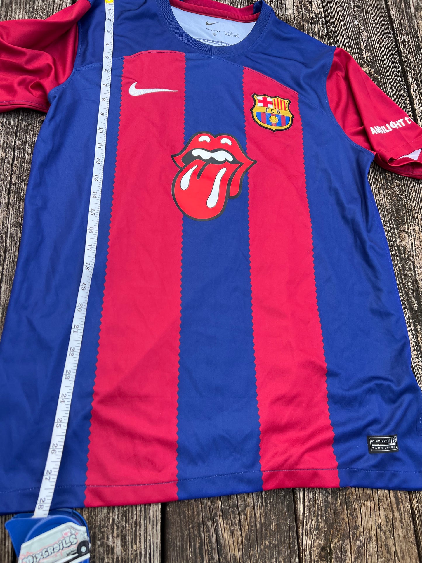 NIKE RAPHINHA FC BARCELONA x Rolling Stones HOME JERSEY Large 2023/24