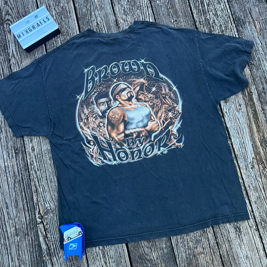 Vintage Y2K Aztlan Brown Pride T Shirt Chicano Honors Raza Rare Mexican Tee 90s 2XL