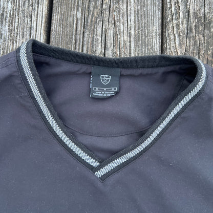 VINTAGE Nike Golf Jacket Mens Medium Black Windbreaker Pullover Tiger Swoosh 90s