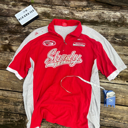 Vintage Y2K Eminem Shady LTD Polo Shirt Quarter Zip Size 2xLarge