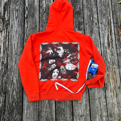 Y2k Slipknot band zip up hoodie large